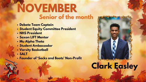 November - Senior of the Month